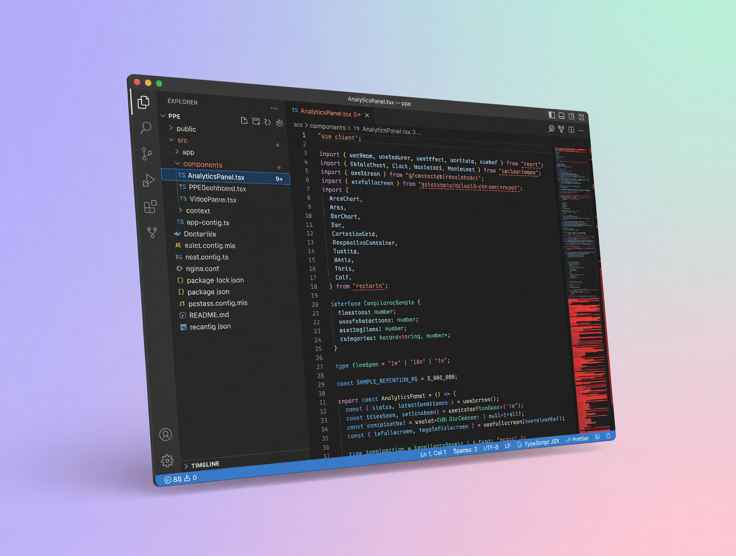 Use your typical project structure and tools for frontend development