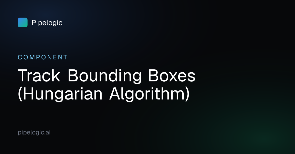 Track Bounding Boxes (Hungarian Algorithm) - Pipelogic